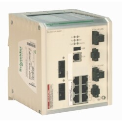 TCSESM063F2CU1 - ConneXium Genişletilmiş Yönetilen Anahtar - bakır için 6 bağlantı noktası + fiber optik çok modlu için 2 bağlantı noktası - 1