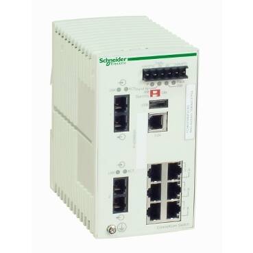 TCSESM083F2CU0 - ConneXium Yönetilebilen Switch - Bakır için 6 port + fiber optik multimod için 2 port - 1