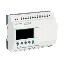 SR3B261FU - modüler akıllı röle Zelio Logic - 26 G Ç - 100..240 V AC - saat - ekran - 1